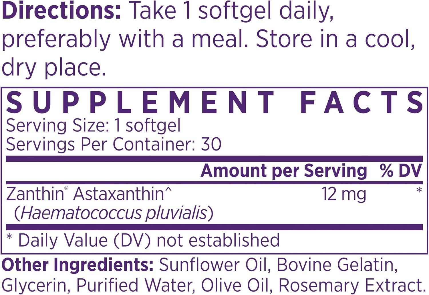 NAOMI Extra Strength Astaxanthin 12mg - Patented Zanthin® for Antioxidant, Skin, Eye & Brain Support - Supercritical CO2 Extracted, High Absorption Softgel, Non-GMO, Gluten-Free, 30-Day Supply