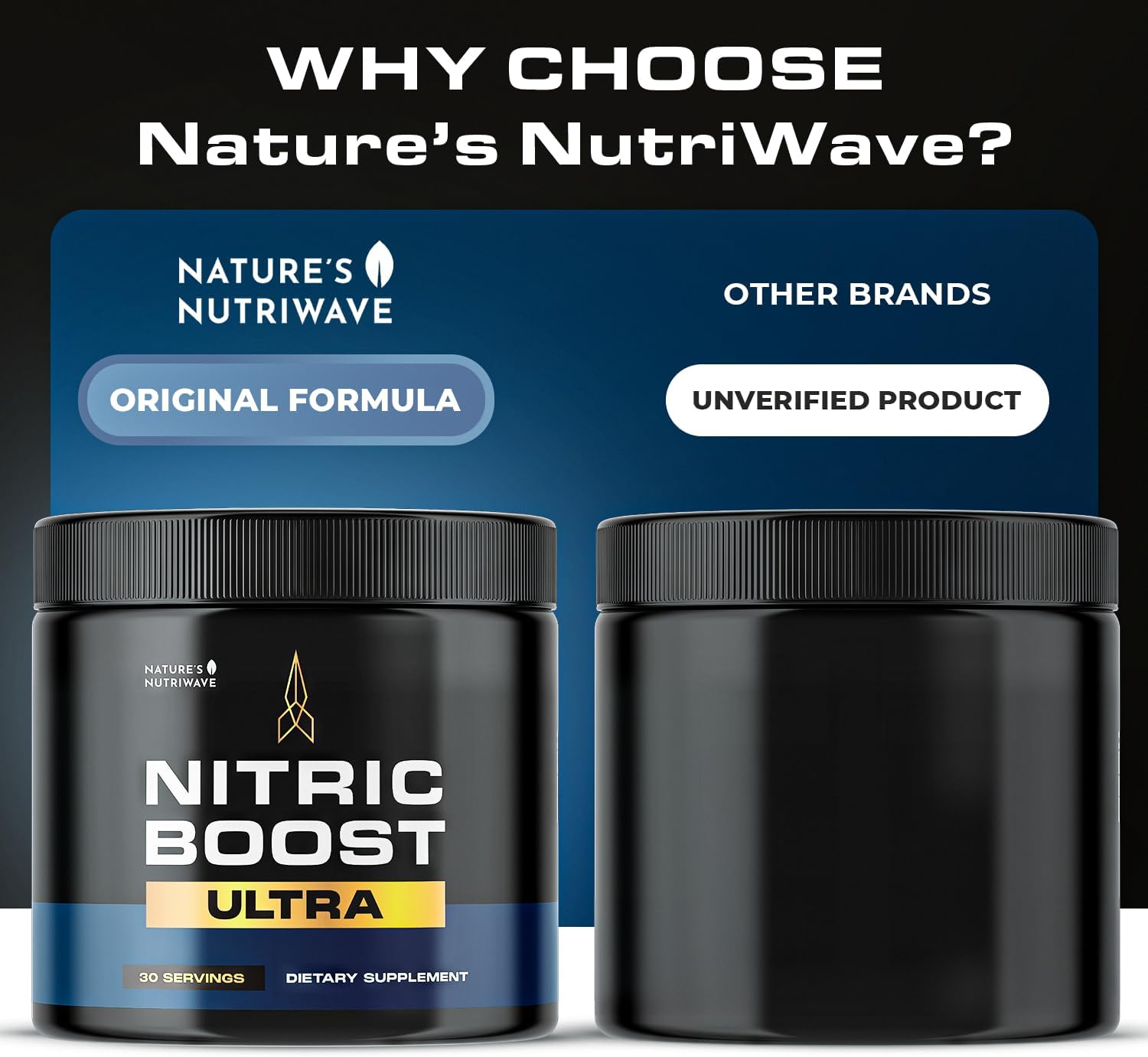 Nitric Boost Ultra Powder – GMP-Certified – 30 Servings, 3 Month Supply | Botanical powder, non-habit forming | Non-GMO, GMP-Certified, Made in USA | Mixes into water, daily scoop