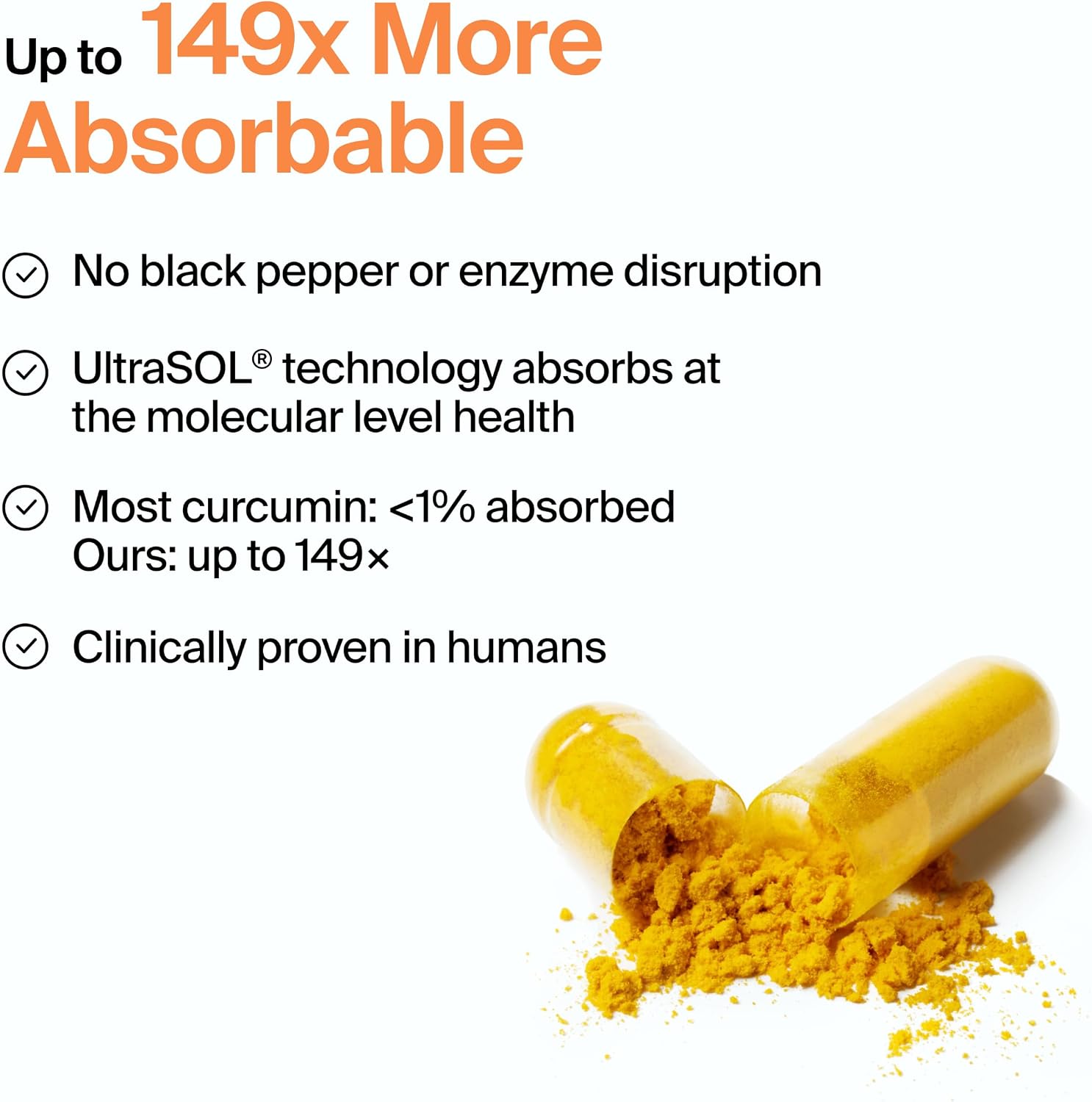 Curcumin - Turmeric Supplement Capsules - 60 Count | Anti-Inflammatory Ache Support, Bioavailable & Third-Party Tested, Seasonal Allergy & Response Aid, 149x Higher Absorption