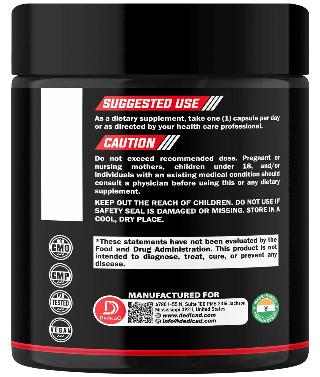 Two black jars of 'Wormwood' dietary supplement with red labels on a white background.