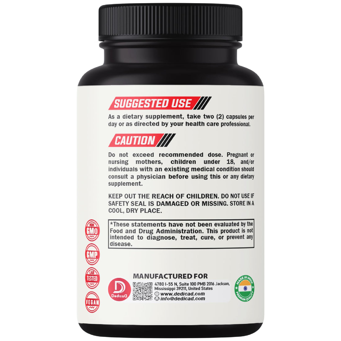 Supplement bottle labeled 'Ceylon Cinnamon, Chromium, Biotin' with brand logo on a white background