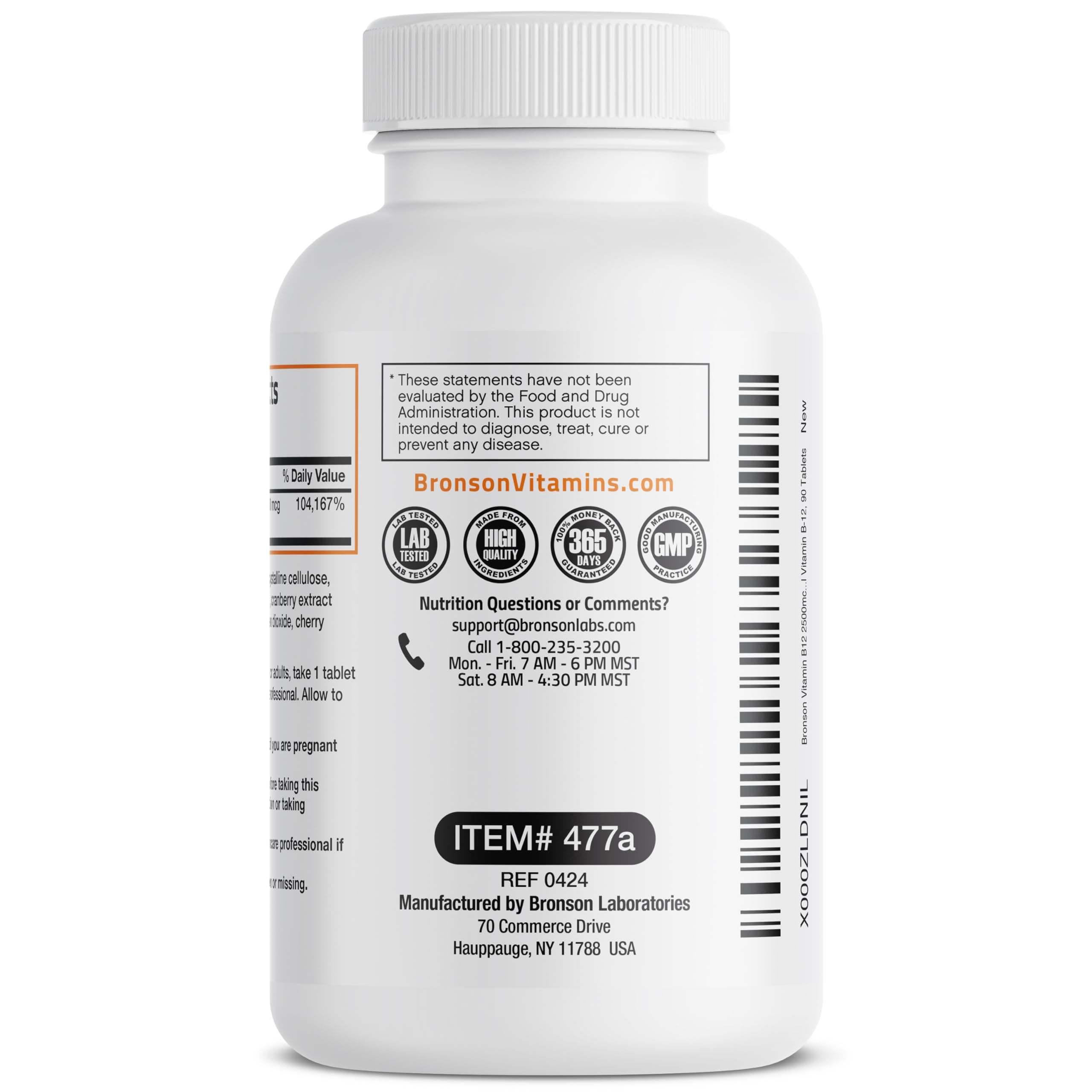 Vitamin B12 2500mcg Shot of Energy Fast Dissolve Chewable Tablets - Quick Release Cherry Flavored Sublingual B12 Vitamin - Supports Nervous System, Healthy Brain Function Energy Production – 90 Count