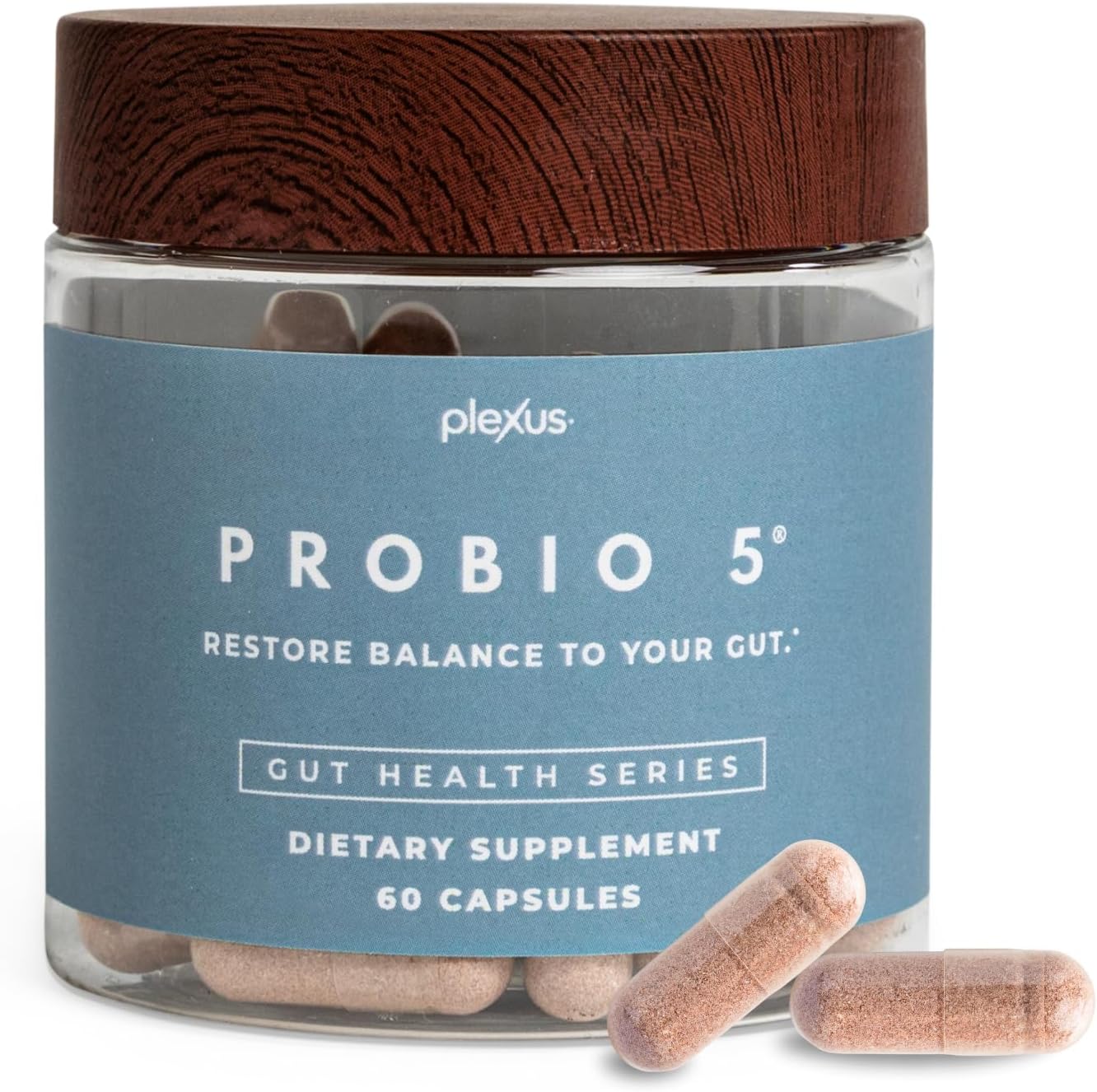 Plexus® ProBio 5®, 60 Capsules | 3 Billion CFU from 5 probiotic strains to support gut microbiome balance and healthy digestion
