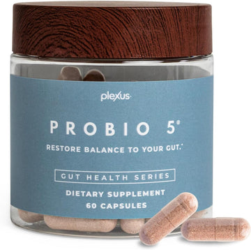 Plexus® ProBio 5®, 60 Capsules | 3 Billion CFU from 5 probiotic strains to support gut microbiome balance and healthy digestion