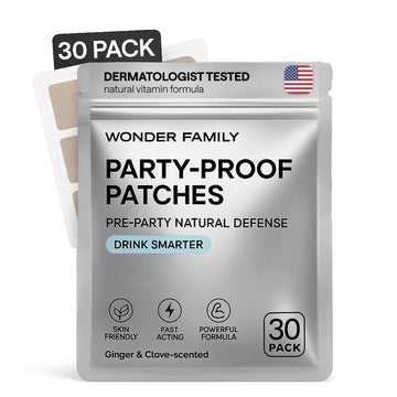 Recovery Patches for Men & Women – Grey Pack Morning Relief After Parties, Drinking & Nights Out – With B-Complex, Vitamins A C D E, Glutathione, Boswellia & Herbal Antioxidants – 30 Patches WONDER FAMILYBuy Supplements Australia