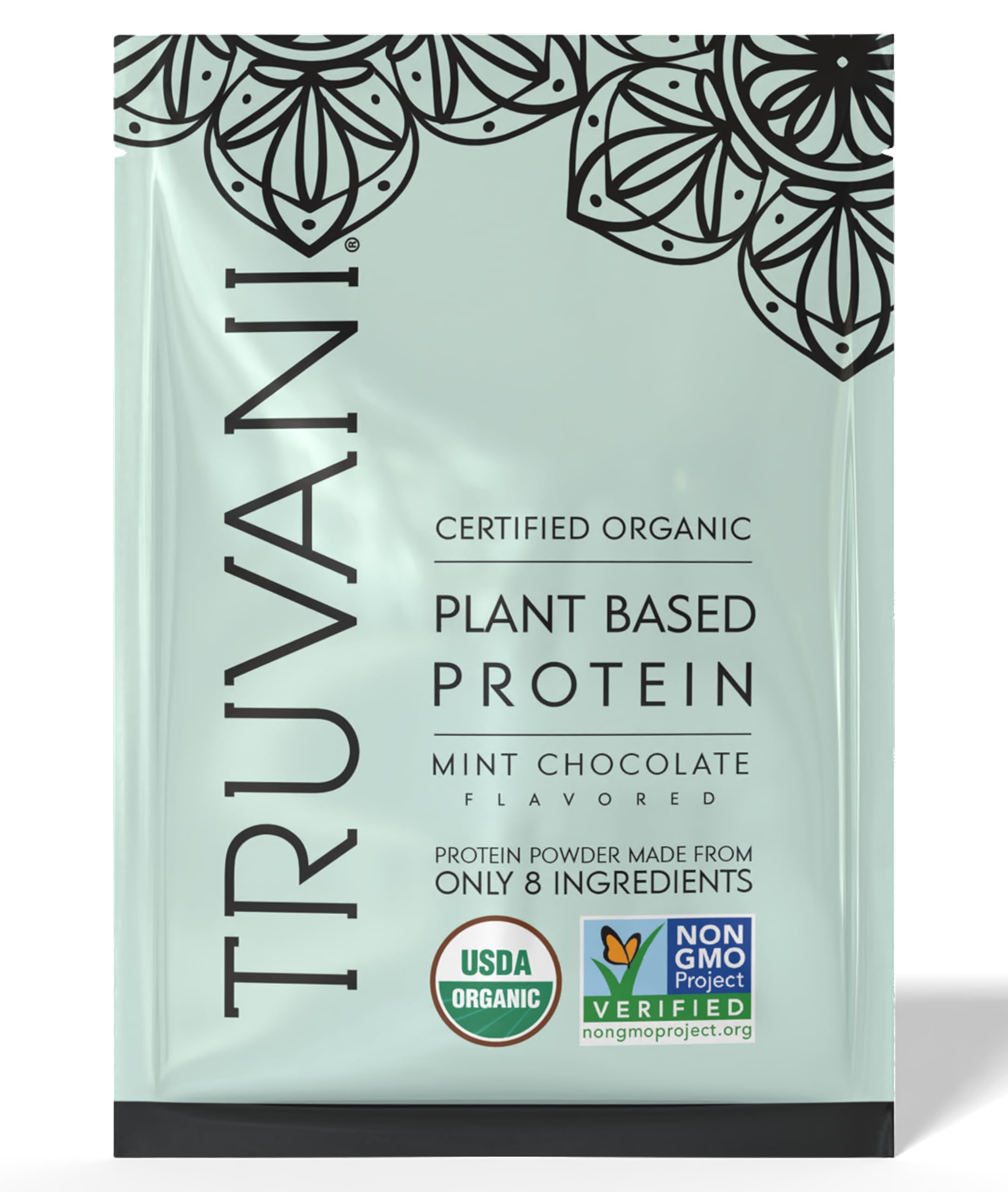 Truvani Organic Plant Based Protein Powder | Vanilla | 1 Serving | Vegan | 20g Pea Protein | Keto | Gluten & Dairy Free | Low Carb | No Added Sugar