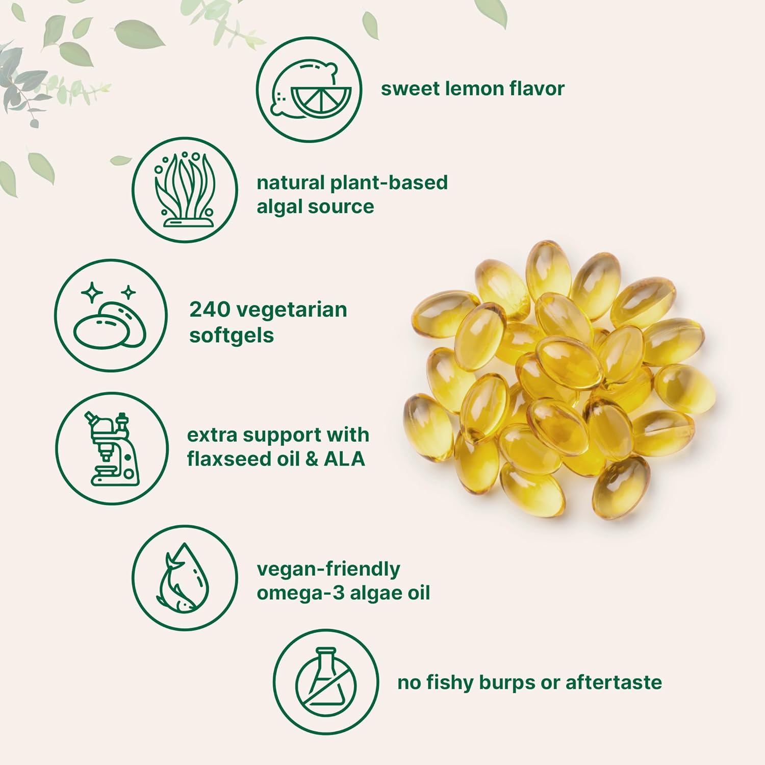 Micro Ingredients Multi Collagen Complex & Vegan Omega 3 Algae Oil Supplement Bundle 2 Pack | Grass-Fed Collagen Peptides | Omega-3 Full Spectrum Alternative to Fish Oil