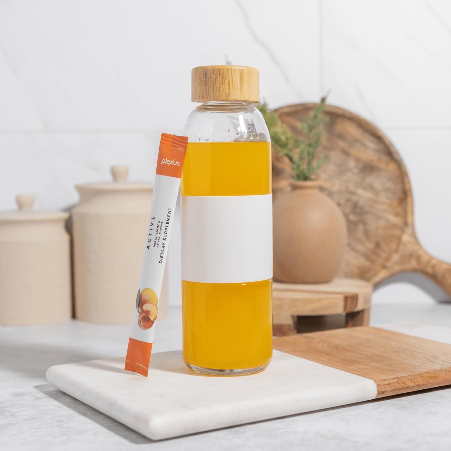Plexus Active® Peach Mango | 100mg natural caffeine for clean energy and mental clarity. Supports nitric oxide production. 25 calories per serving