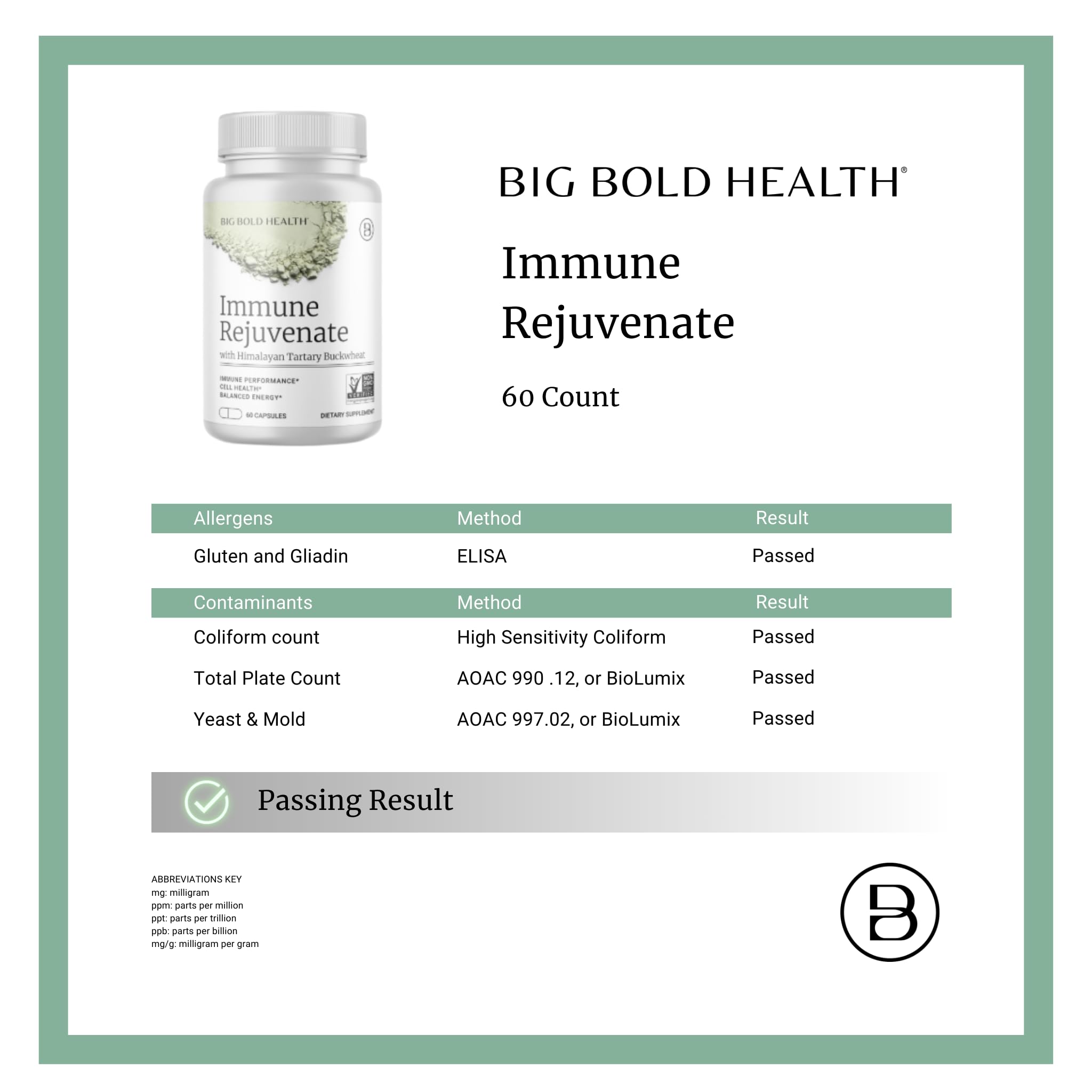 BIG BOLD HEALTH HTB Immune Rejuvenate - Polyphenols Supplement for Immune Support with Himalayan Tartary Buckwheat - Gluten Free, Dairy Free, Non-GMO Formula - 60 Vegetarian Capsules BIG BOLD HEALTHBuy Supplements Australia