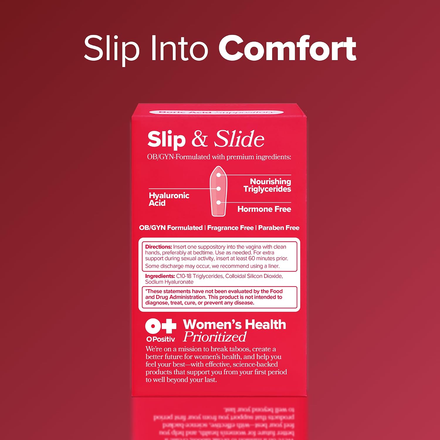 URO Vaginal Moisture Hyaluronic Acid Suppository for Easier Intimacy– 10 Ct