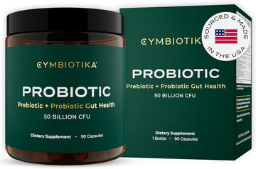 CYMBIOTIKA Probiotic + Prebiotic, 60 Billion CFU, 19 Strains for Gut