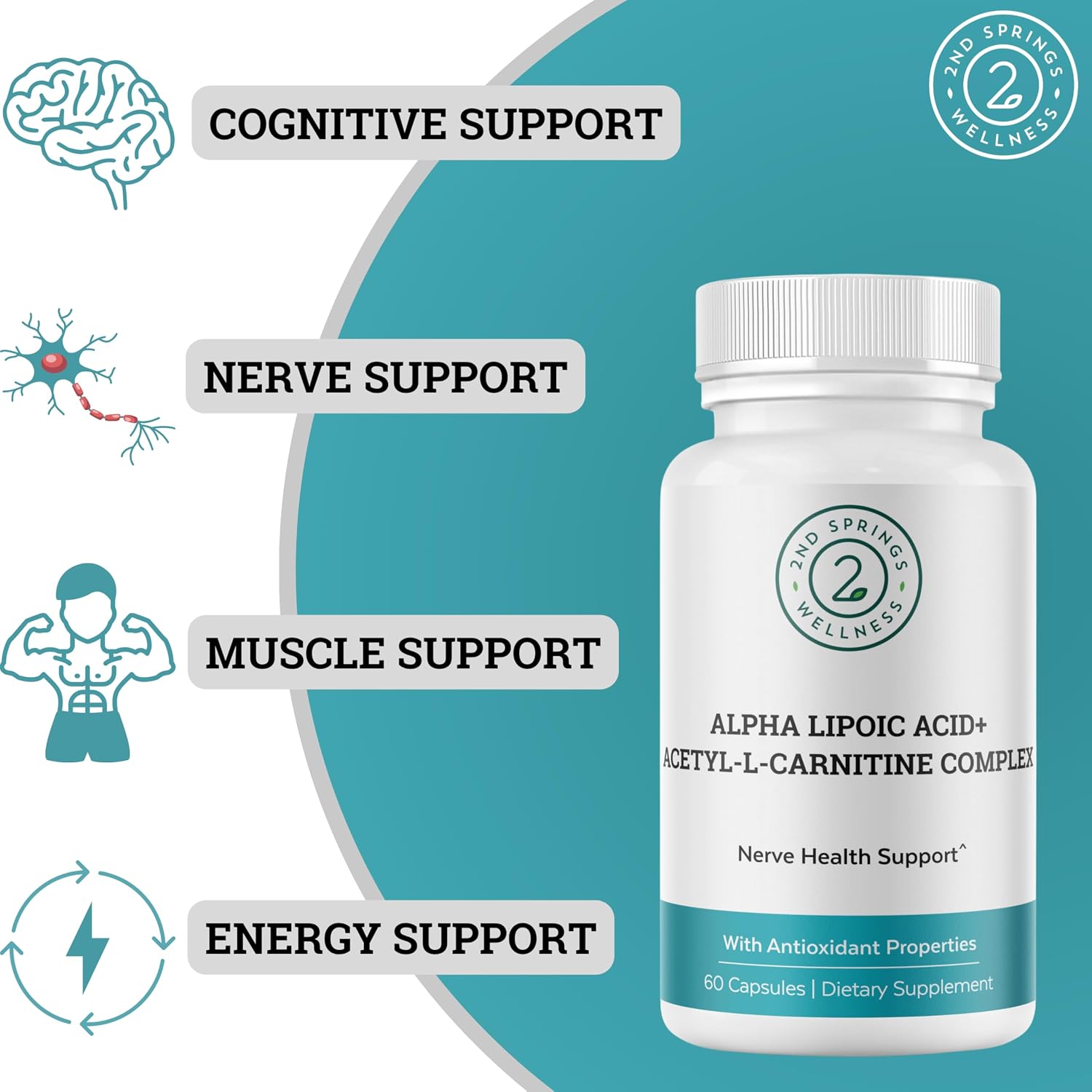 ALA & ALC Complex + 7 Mushroom Complex Bundle | Energy, Focus, Cognitive Support, Immunity, Metabolism & Daily Vitality