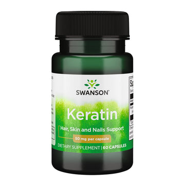 Swanson Keratin (from Tibetan Wool) - Natural Supplement Promoting Healthy Joints, Hair, Skin & Nails - Helps Nourish Healthy Connective Tissues - (60 Capsules, 50mg Each) SwansonBuy Supplements Australia