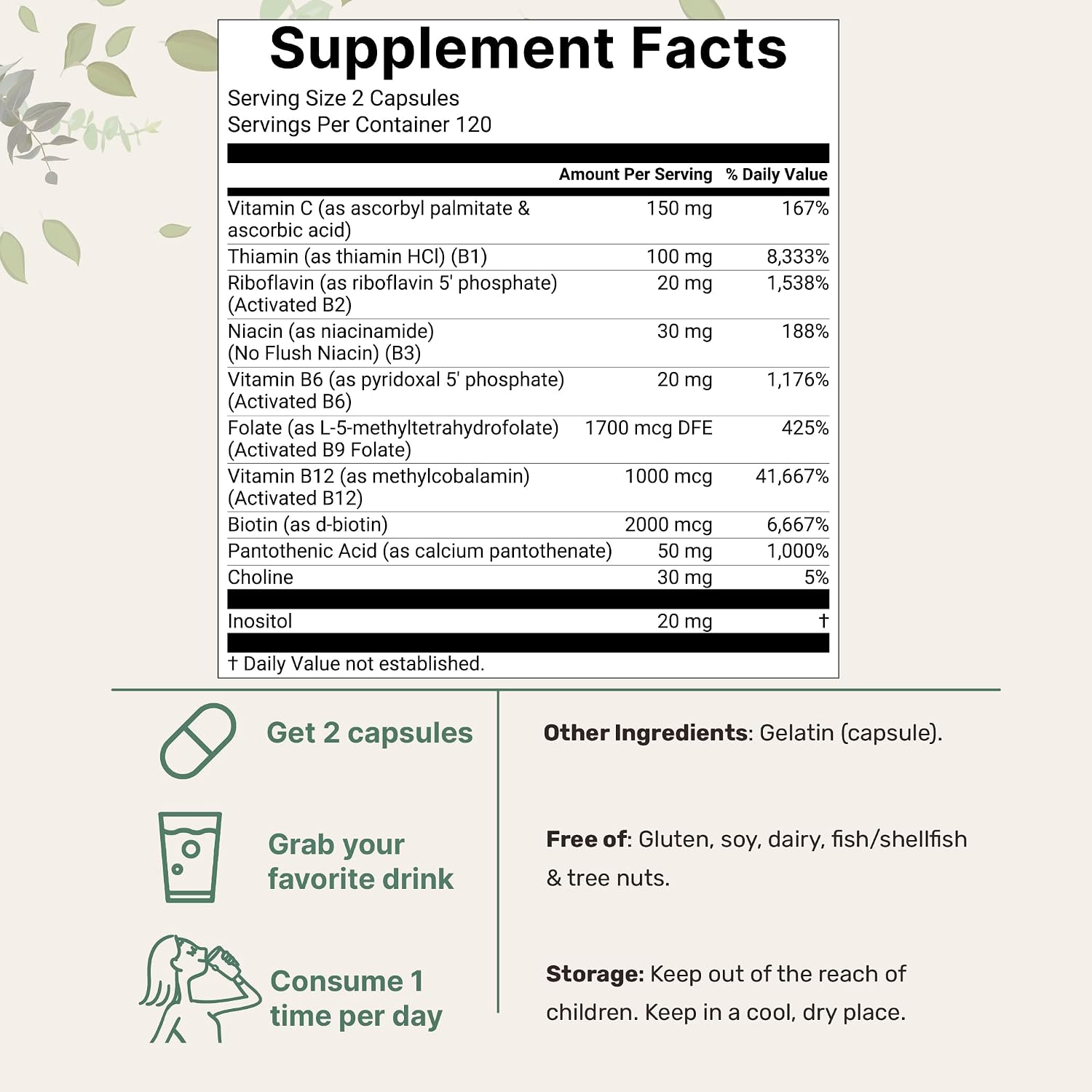 Micro Ingredients Pure Methylated B Complex & Pure Triple Magnesium 400mg Capsules | 2 Pack Bundle | Glycinate, Malate, B12, Thiamin, Fat Soluble Vitamin C, & More | Clean Ingredients Without Fillers