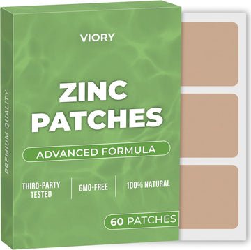 Zinc Patches (Pack of 60) - 100% Natural Patch for Women and Men | With Biotin, Immune & Body Support, Enhanced Formula