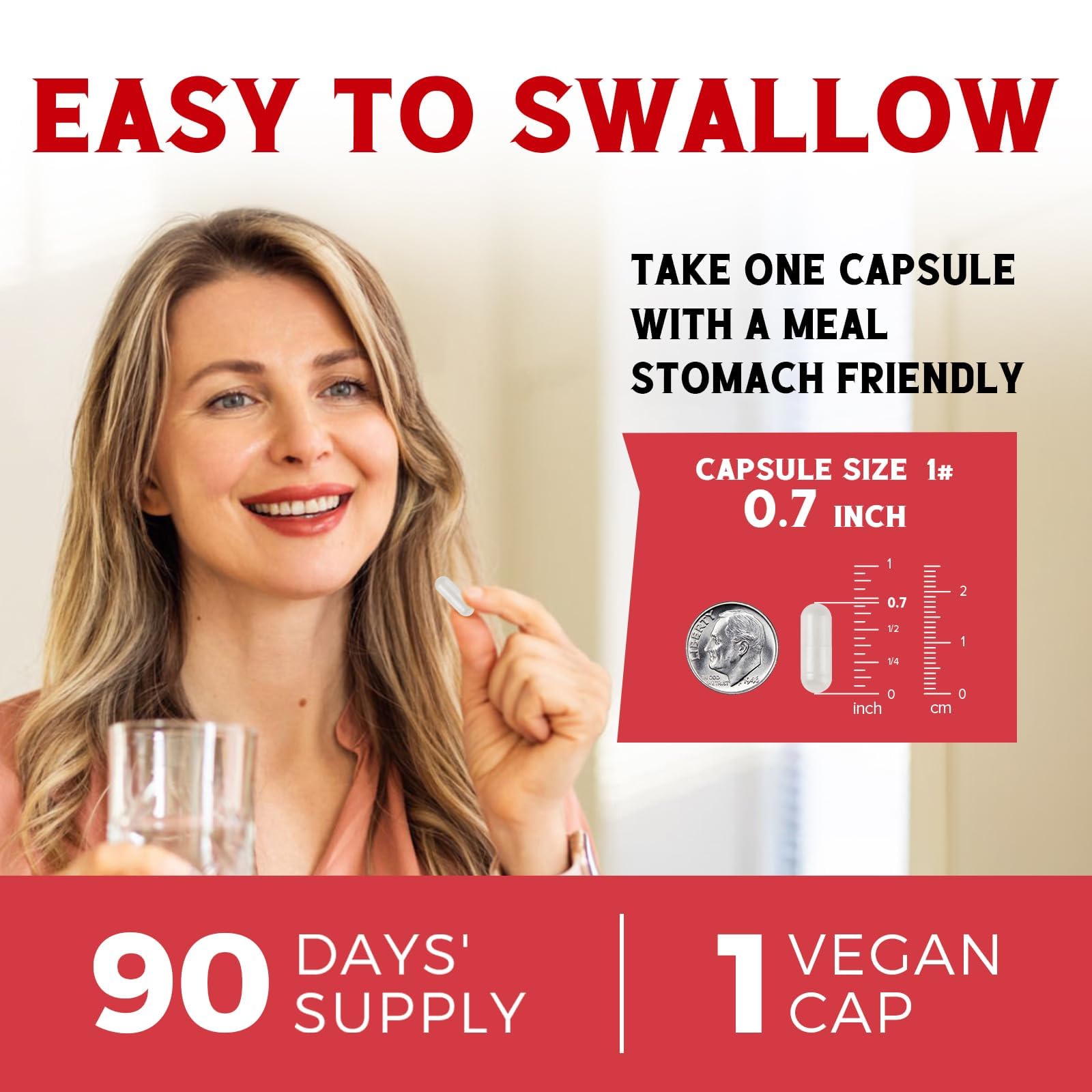 Iron Supplement for Women & Men, with Vitamins C, B6, B12 & Folate | for Iron Deficiency, Blood Building & Energy Support, Stomach Friendly, Better Absorption, Non-GMO, No Gluten, 60 Vegan Caps