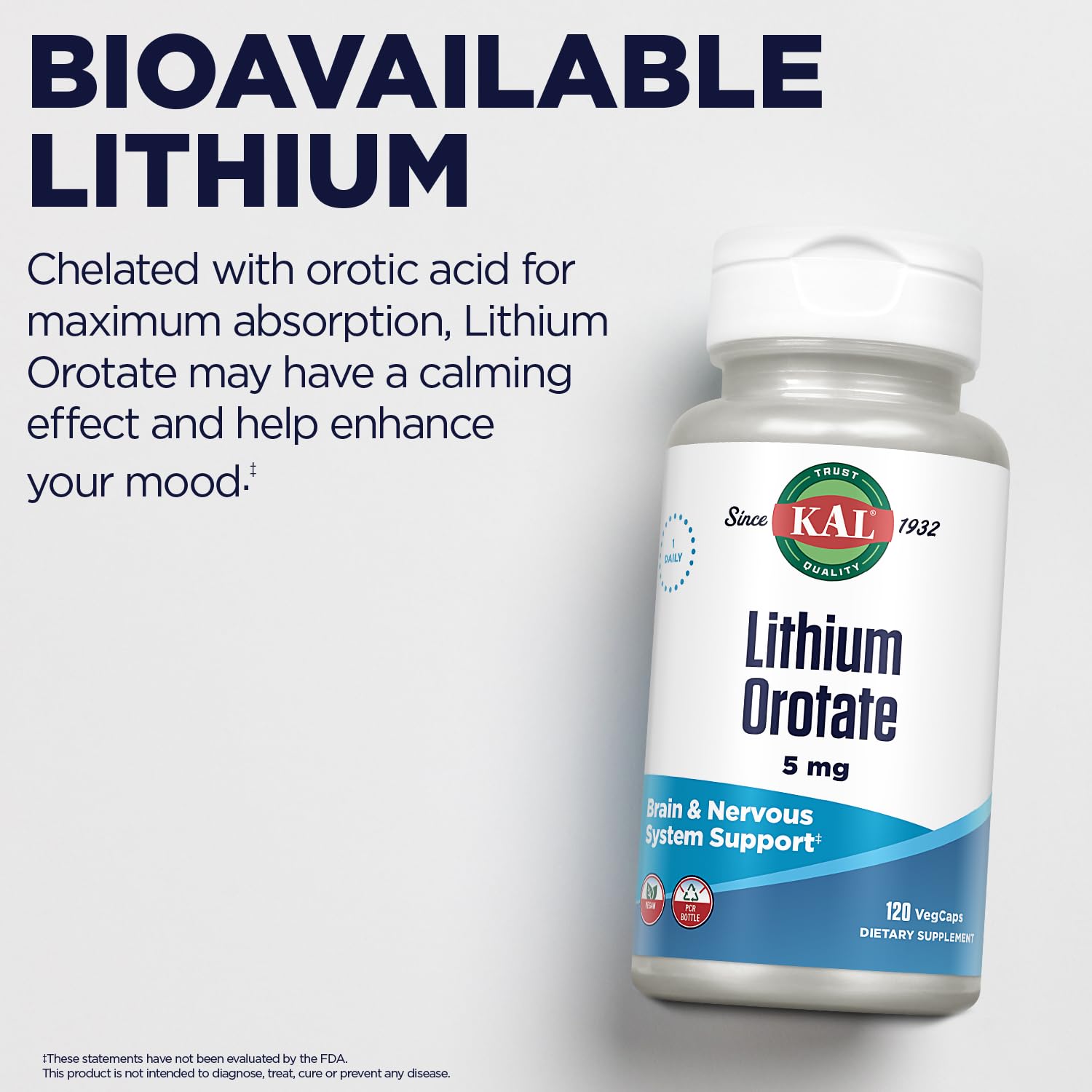 KAL Calcium Citrate 1000mg, Calcium Supplements for Women and Men, Bone Health, Teeth, Nervous, Muscular & Cardiovascular System Support, Gluten Free and Lab Verified, 60 Servings, 180 Tablets