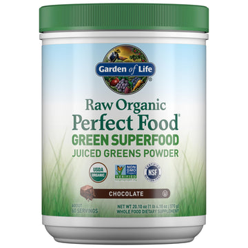 Garden of Life Raw Organic Perfect Food Green Superfood Juiced Greens Powder - Chocolate, 60 Servings, Non-GMO, Gluten Free, Vegan Whole Food Dietary Supplement Plus Probiotics, Enzymes Garden of LifeBuy Supplements Australia