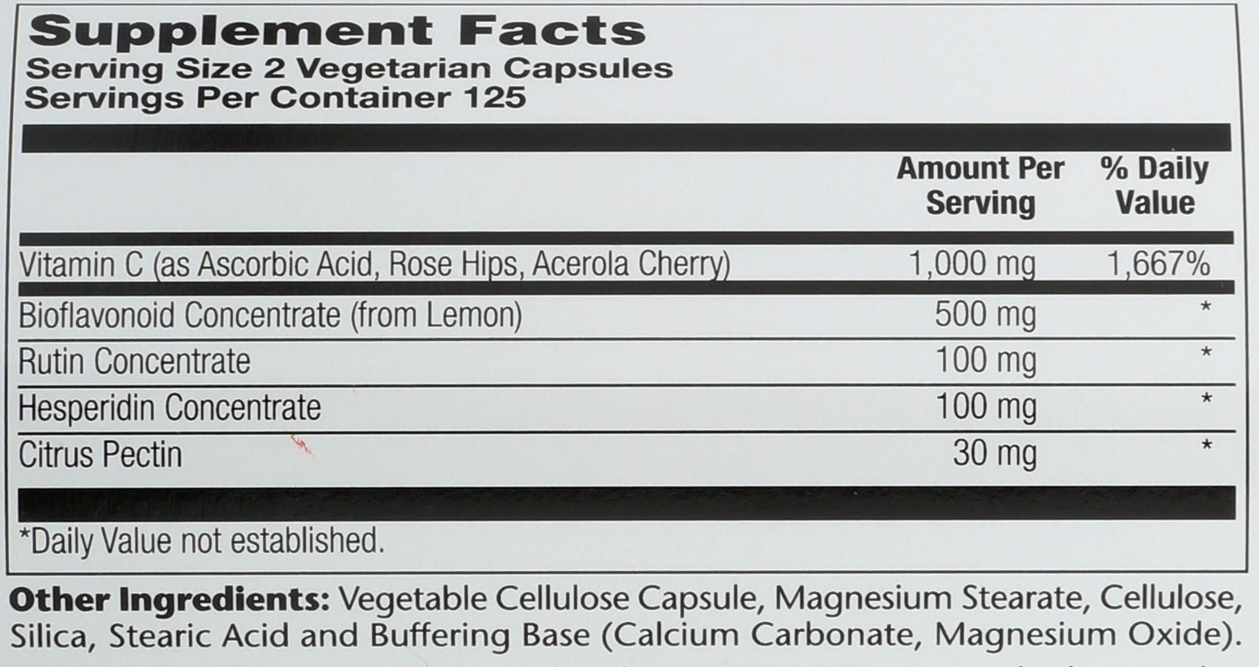 SOLARAY Super Bio Vitamin C 1000mg, Buffered, Two-Stage Timed Release with Bioflavonoids, Immune Support Supplement, High Absorption, Vegan, 60-Day Guarantee – 250 VegCaps