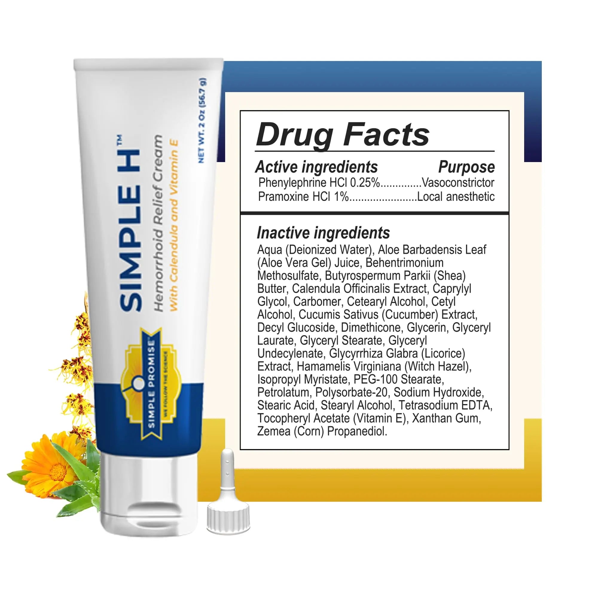 Simple Promise – Simple H Hemorrhoid Cream – Gentle Fast-Absorbing Formula with 28 Potent Ingredients & Enhanced Delivery System – Paraben-Free, Promotes Comfort & Relief, 2 oz Simple PromiseBuy Supplements Australia