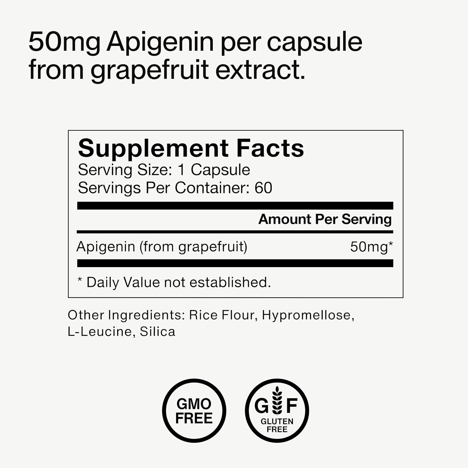 Momentous Apigenin Supplement - 50 mg per Capsule - NSF Certified for Sport - 60-Count