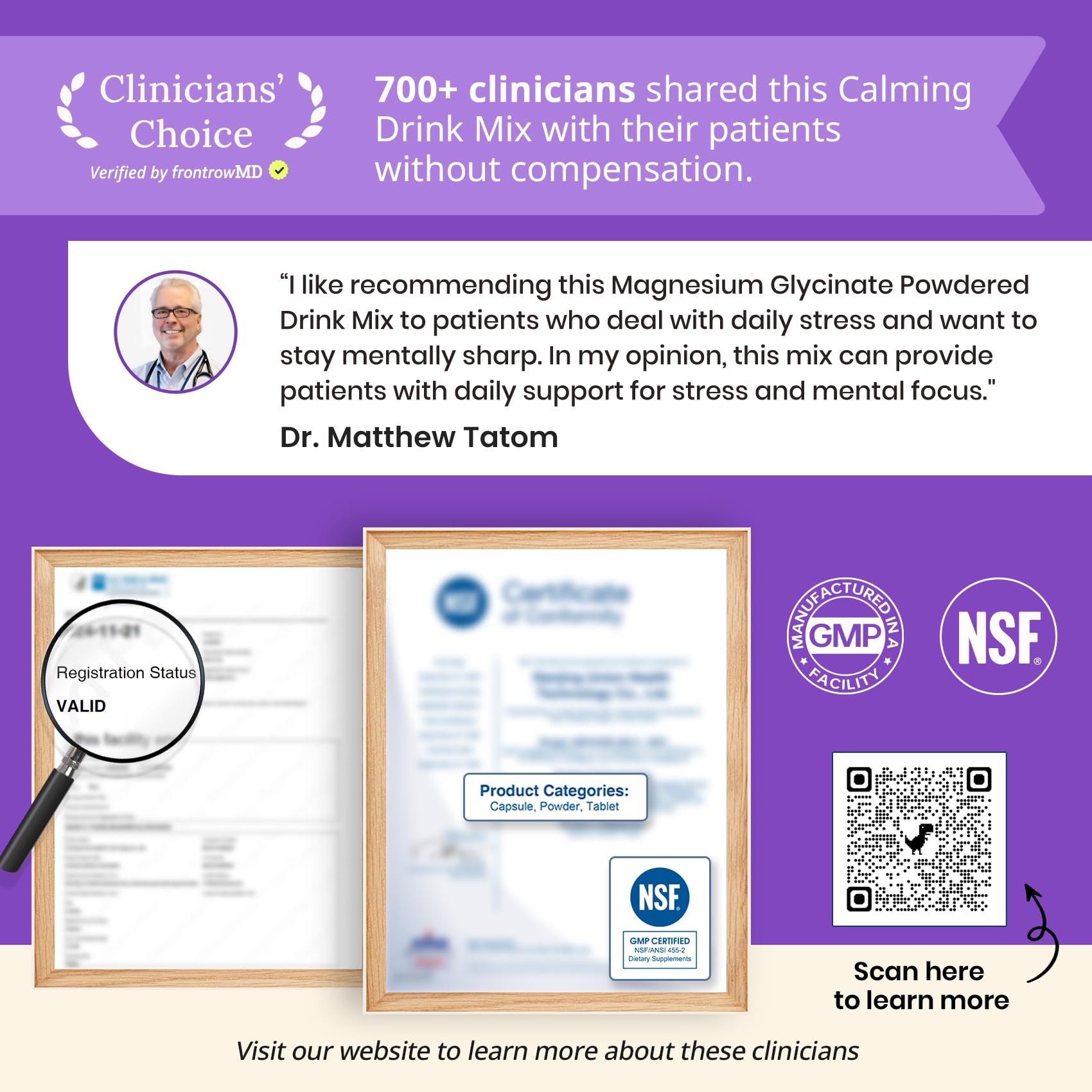 Venture Pal Calm Drink Mix, 12-in-1 Cortisol Reducer & Sleep Aid | Magnesium Glycinate, Ashwagandha, L-Theanine & Vitamin D, Calm Magnesium Powder for Relax & Focus, No Sugar, Non GMO