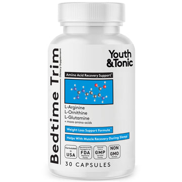 Youth & Tonic PM Bedtime Trim for Lean Appearance & Muscle Definition Support – Nighttime Amino Acids Supplement for Overnight Recovery, Men & Women, 30 Capsules Youth & TonicBuy Supplements Australia
