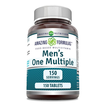 Amazing Formulas Men's One Multivitamin Supplement | Food Based | 150 Tablets | Perfect Blend of Vitamins, Minerals & Probiotics | Non-GMO | Gluten-Free | Made in USA Amazing NutritionBuy Supplements Australia