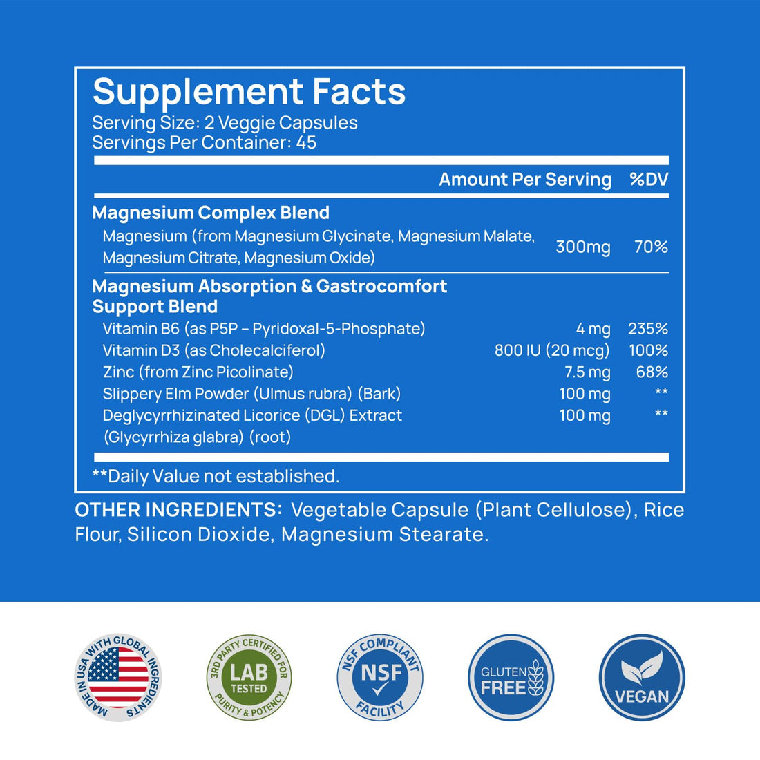 Selerb magnesium supplement bottle with label and capsule on a white background