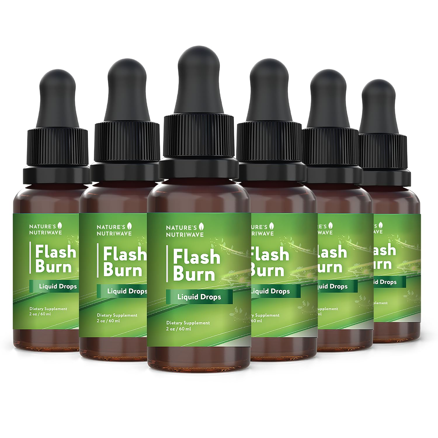 Flash Burn Drops – Maca, Grape Seed & Green Tea – 40mL, 1 Month Supply | Maca, Grape Seed, Green Tea & Ginseng, plant-based liquid | Non-GMO, Gluten-Free, Dairy-Free, Vegetarian