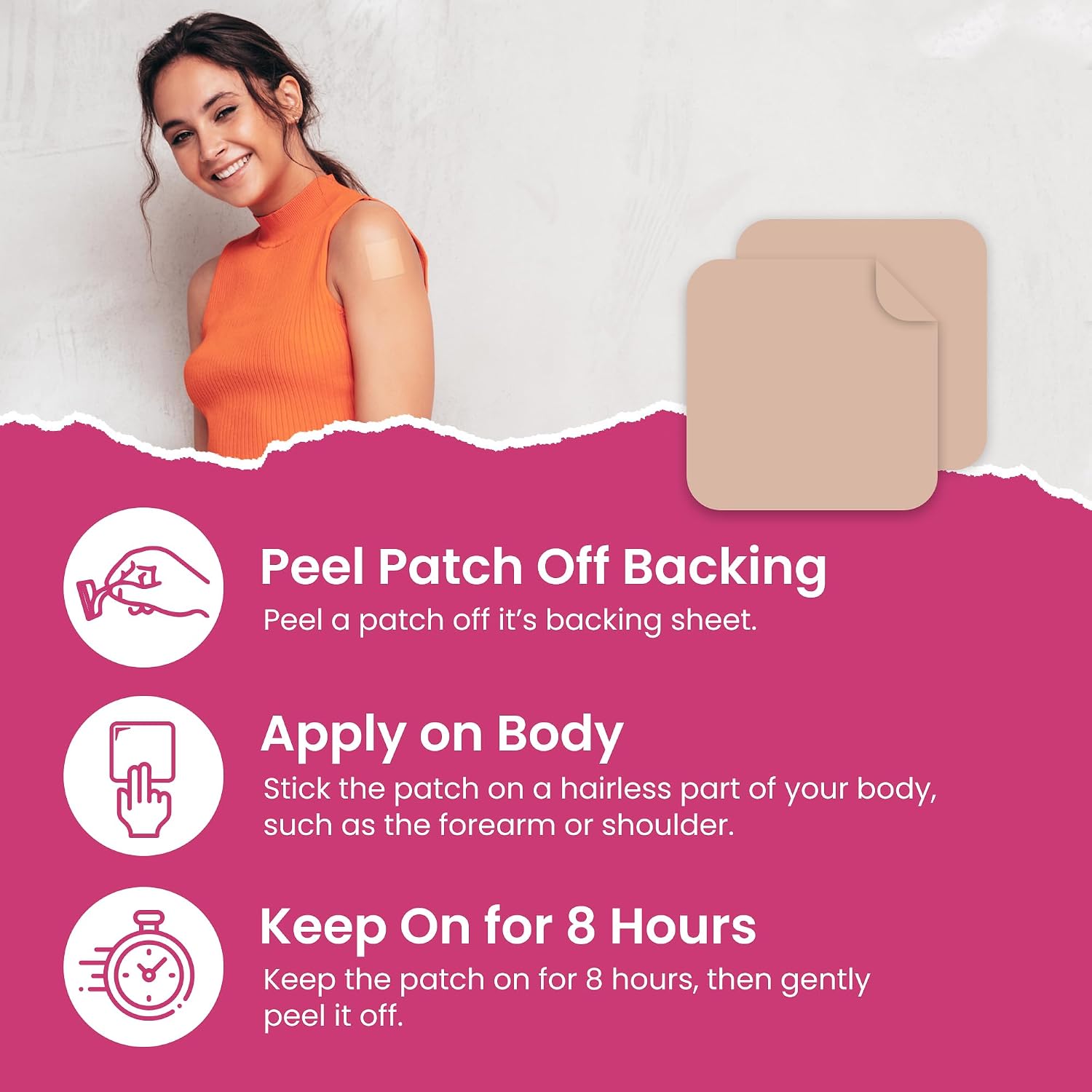 Garcinia Cambogia Patches (Pack of 60) - 100% Natural Patch for Women | For Women and Men, With B12 & Potassium, Energy, Focus & Body Support, Enhanced Formula