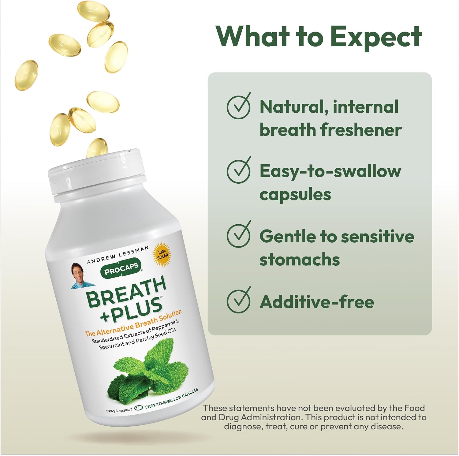 ANDREW LESSMAN ProCaps Breath Plus Internal Breath Freshener 60 Softgels