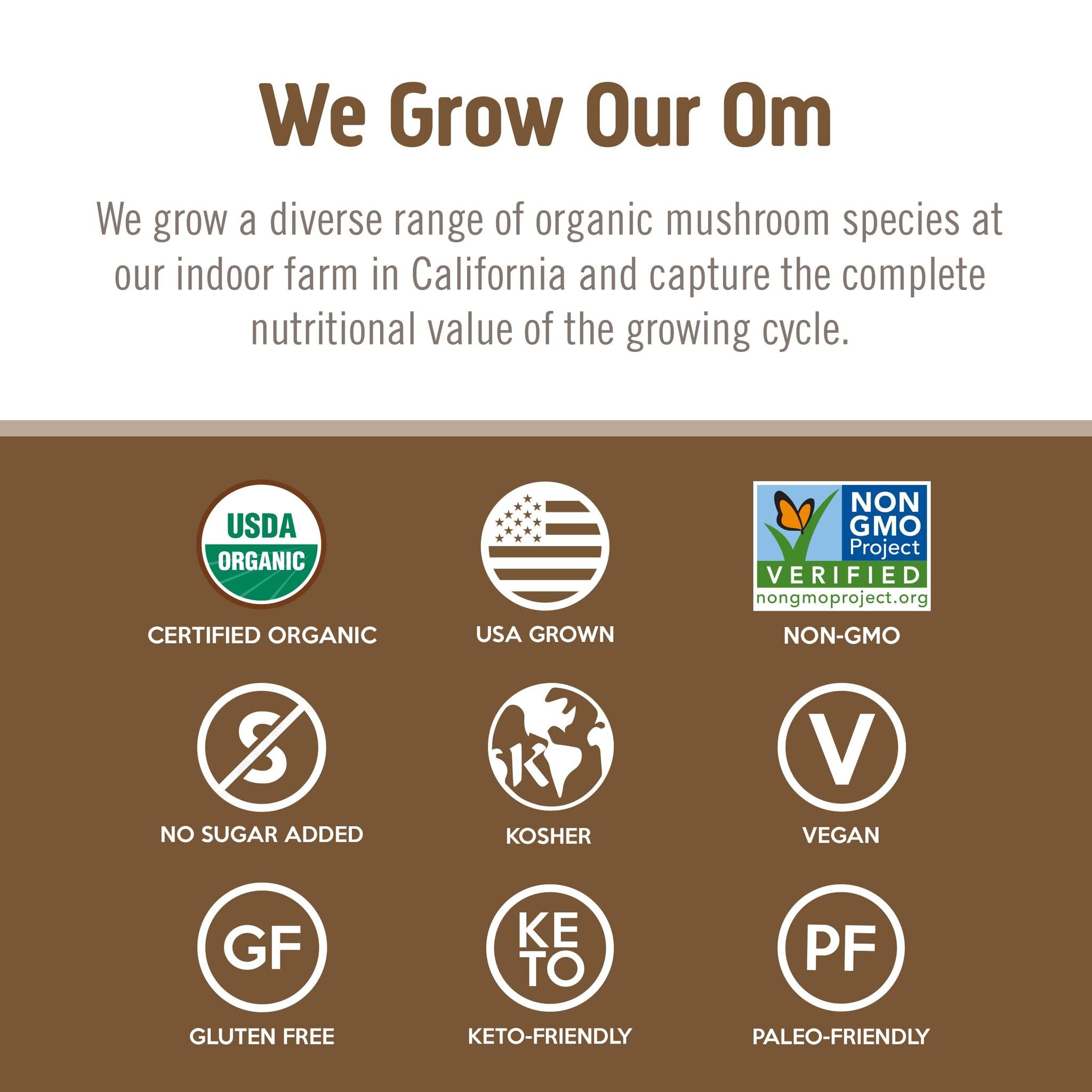 OM MUSHROOM SUPERFOOD Turkey Tail Organic Mushroom Powder Pouch, 7.05 Ounce, 100 Servings, Immune Support, Polysacchrides, Beta-Glucans, Gut Health & Holistic Defense Mushroom Supplement