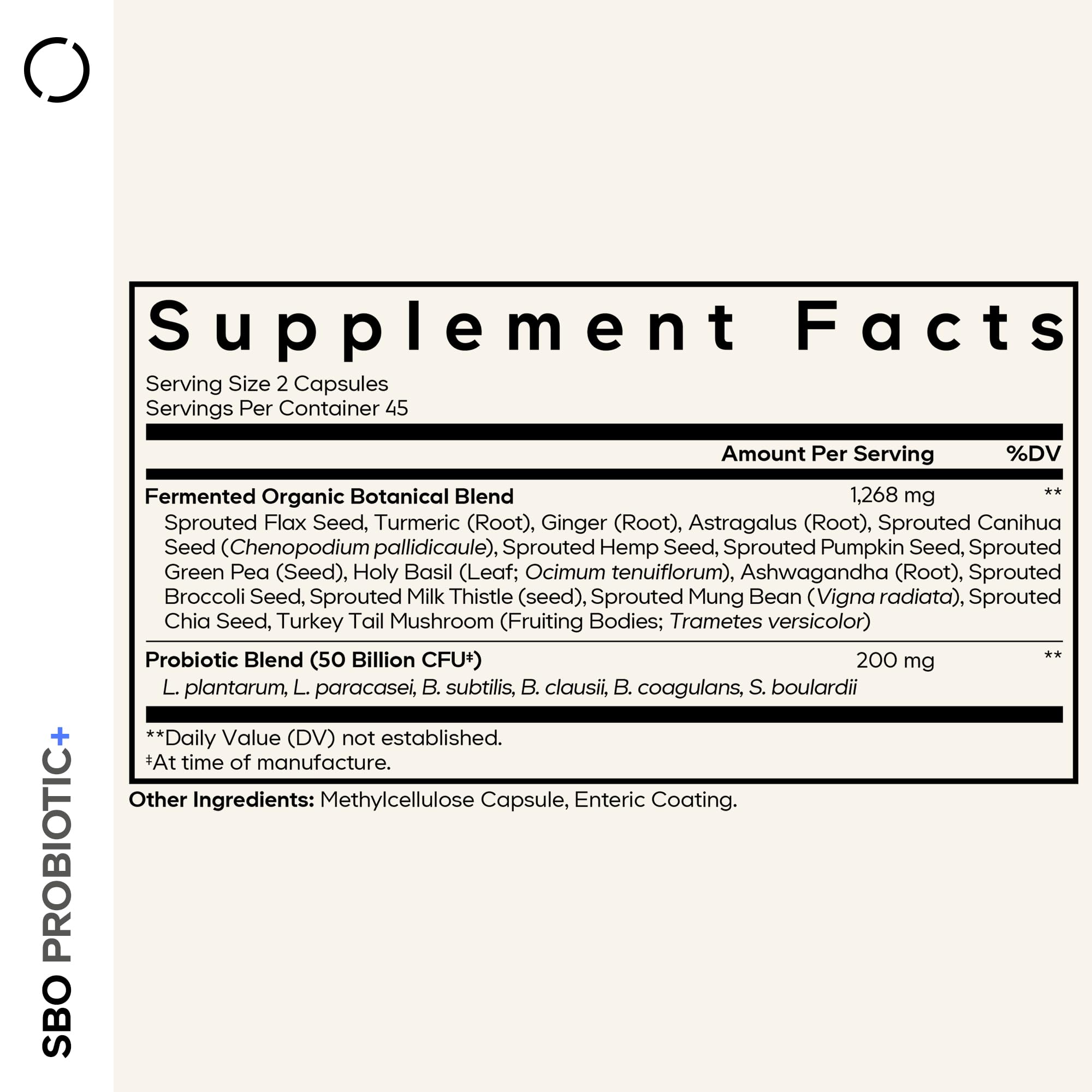 Codeage SBO Probiotics, 50 Billion CFUs Per Serving, Multi Strain Soil Based Organisms Blend and Organic Fermented Botanical Blend, Shelf-Stable, 90 Capsules CodeageBuy Supplements Australia