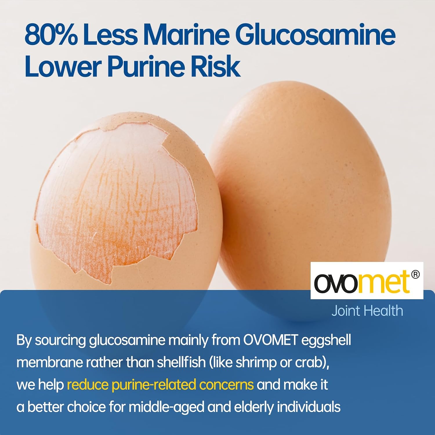 5-Day Fast-Acting Glucosamine Chondroitin MSM for Joint & Cartilage Health | Lower Purine Risk, 200mg OVOMET Eggshell Membrane, 80% Less Marine Glucosamine, Regulated by German Pharmacies, Traceable PZN