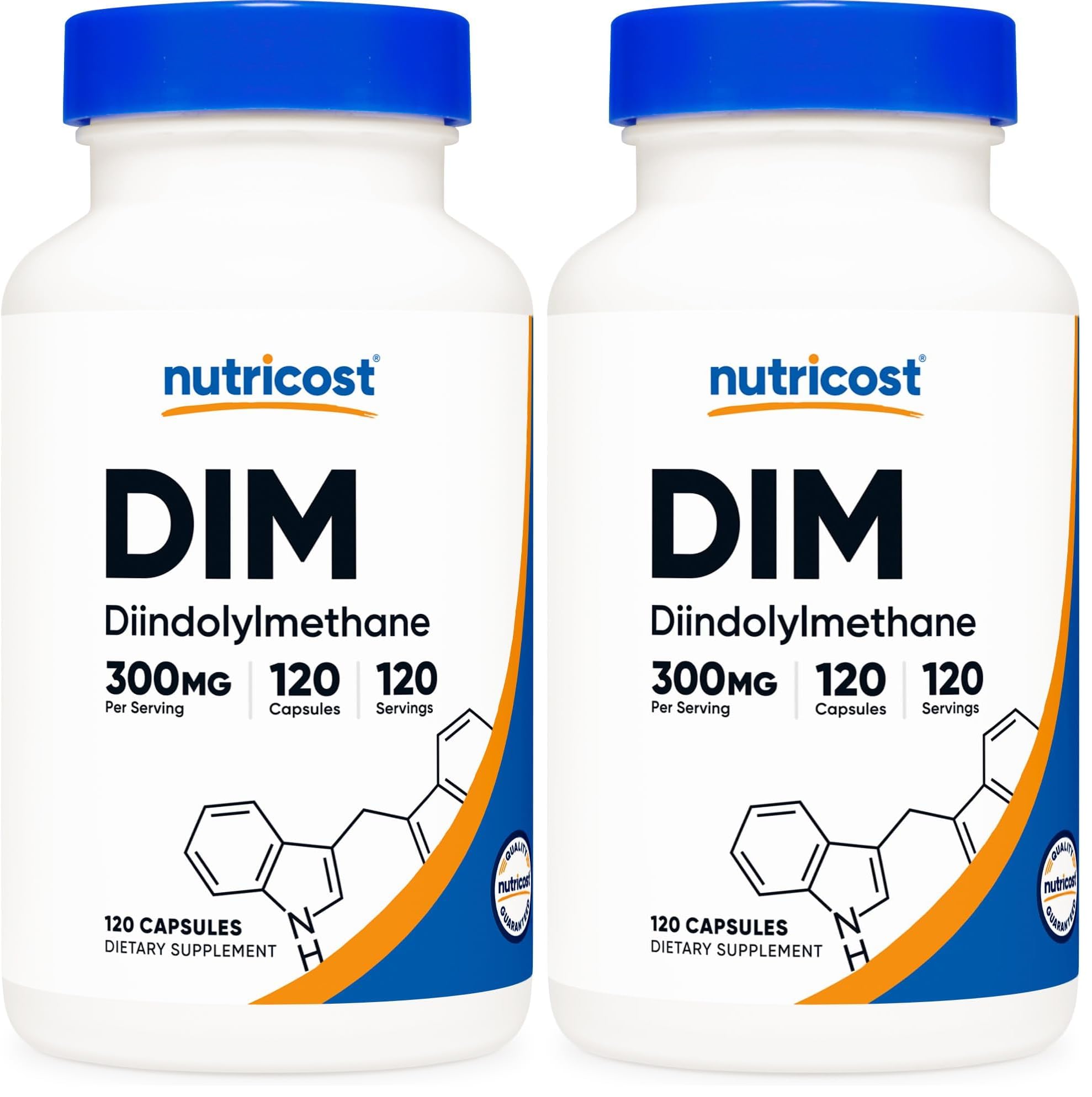 Nutricost DIM (Diindolylmethane) Plus BioPerine 300mg, 120 Vegetarian Capsules - Up to 4 Month Supply, Max Strength DIM Supplement