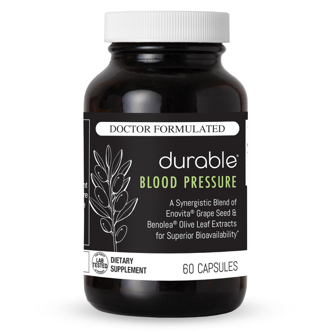 Durable Blood Pressure – Benolea Olive Leaf & Enovita Grape Seed Extract – Healthy Circulation, Nitric Oxide & Artery Support – Doctor Formulated, Vegan, Non-GMO, Made in USA (60 Capsules) DurableBuy Supplements Australia