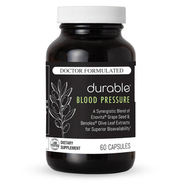 Durable Blood Pressure – Benolea Olive Leaf & Enovita Grape Seed Extract – Healthy Circulation, Nitric Oxide & Artery Support – Doctor Formulated, Vegan, Non-GMO, Made in USA (60 Capsules) DurableBuy Supplements Australia