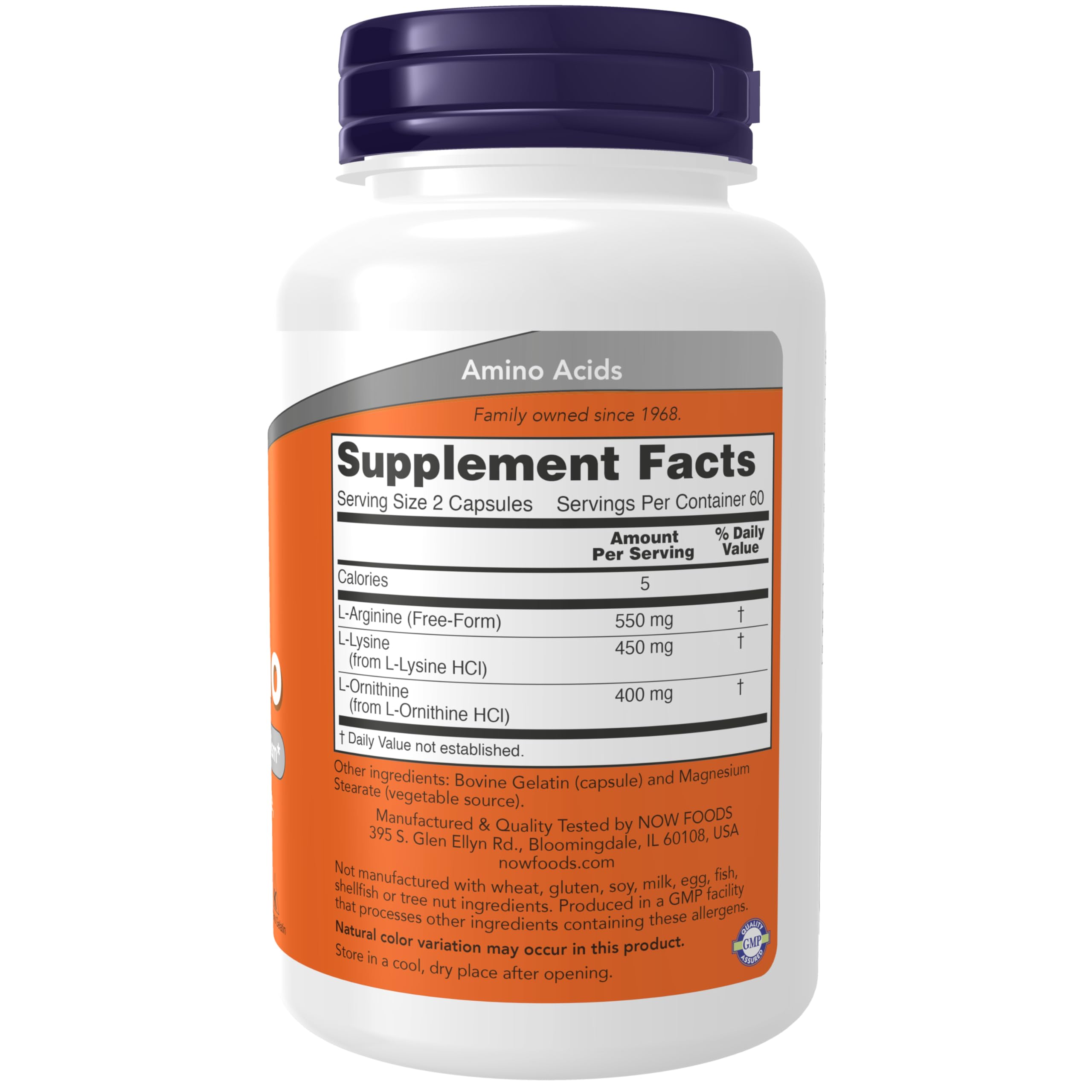 NOW Foods Supplements, Tri-Amino with L-Arginine, L-Ornithine, L-Lysine, Supports Protein Metabolism*, 120 Capsules NOW FoodsBuy Supplements Australia
