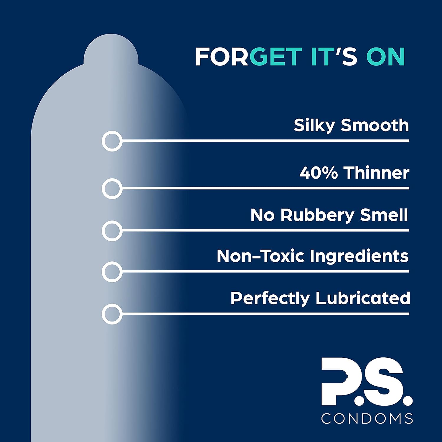 PS Thin Extra Large Latex Condoms & Personal Lubricant Bundle - 12 Pack Lubricated, Odorless Latex Condoms - 100mL Bottle Organic Aloe & Plant Based Lube - All Natural, pH Balanced, & 100% Vegan
