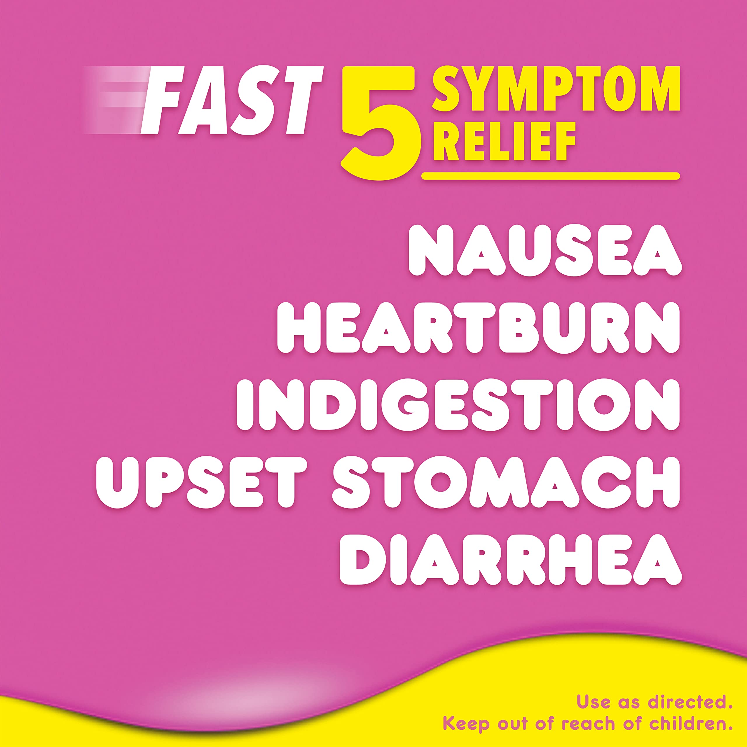 Pepto Bismol Chews, Upset Stomach Relief, Nausea Relief, Heartburn Relief, Indigestion Relief, Anti Diarrhea Medication for Adults - 5 Symptom Fast Relief, 72 Chewable Tablets (3x24 ct) Pepto Bismol buy supplements Au