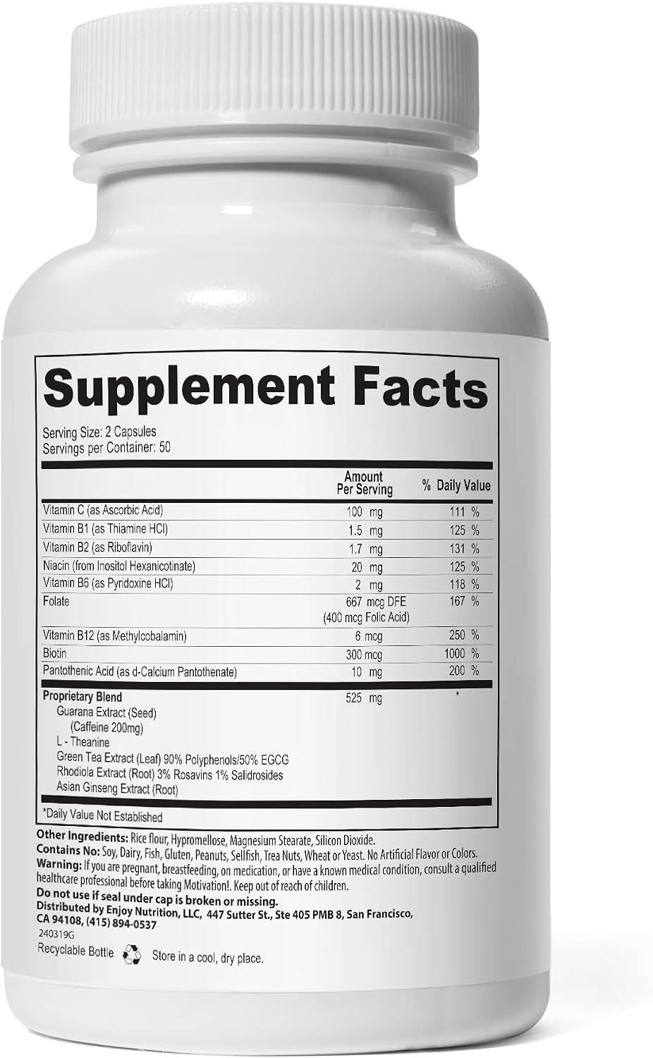 Motivation! Herbal Caffeine + Energy
