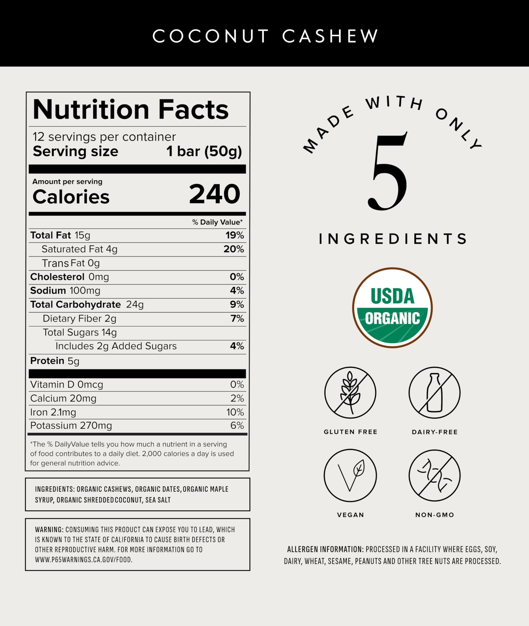Truvani Plant Based Snack Bars | Variety | 12 Pack | Vegan | 5-8g Protein | USDA Organic and Vegan | Dairy, Soy, and Gluten Free | Individually Wrapped
