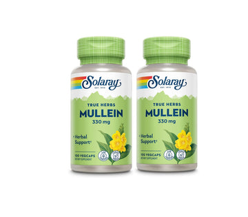 SOLARAY Mullein Leaf 330 mg - Soothing Herbal Support - Mullein Capsules Traditionally Used to Support Health and Wellness - Vegan, Non-GMO, Lab Verified, 60-Day Guarantee, 100 Servings, 100 VegCaps