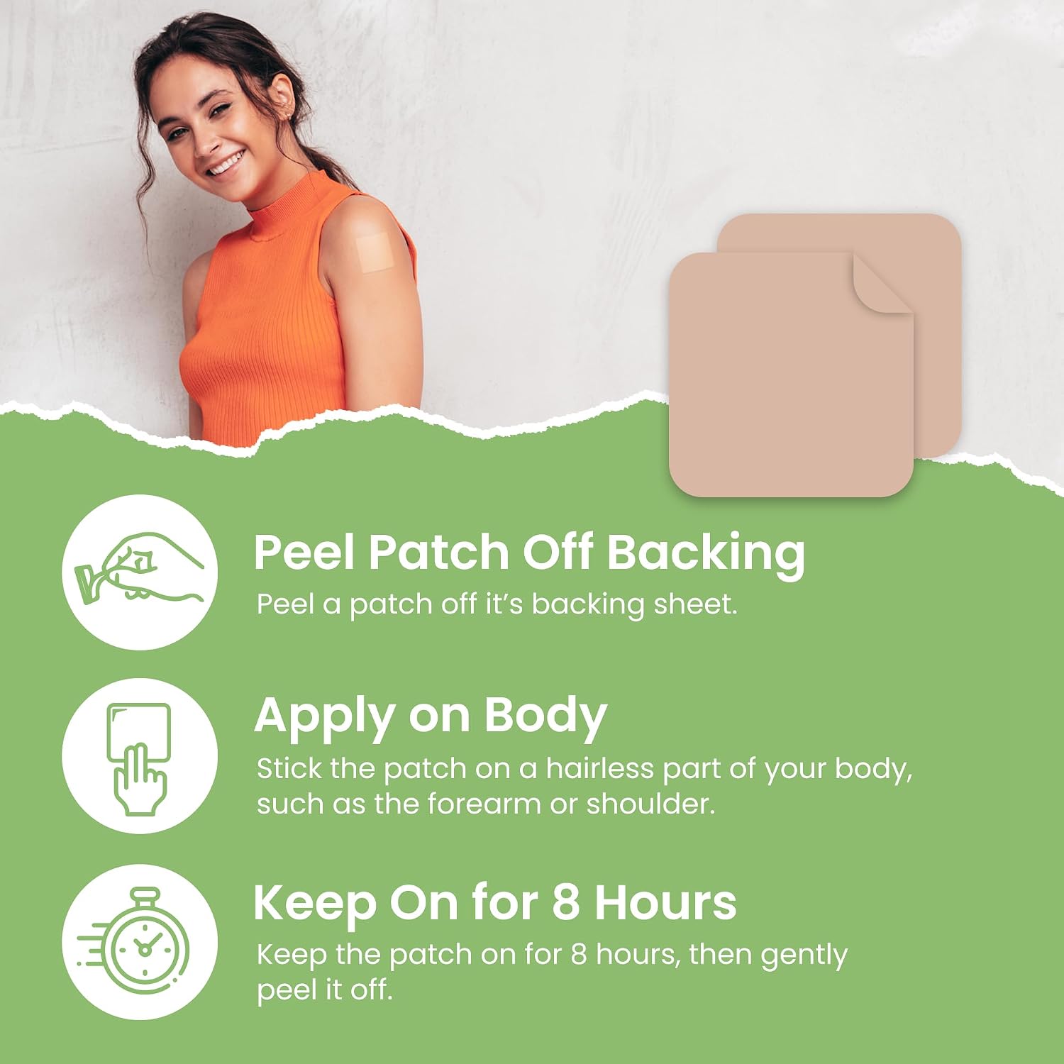 Zinc Patches (Pack of 60) - 100% Natural Patch for Women and Men | With Biotin, Immune & Body Support, Enhanced Formula