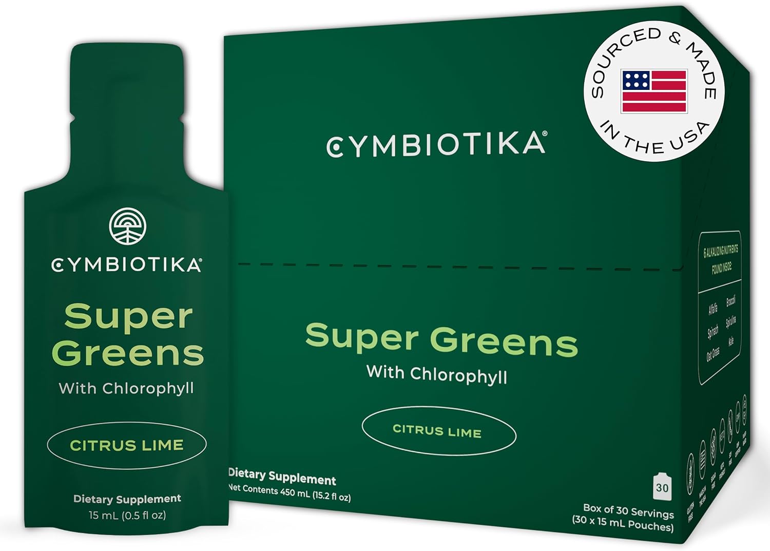 CYMBIOTIKA Super Greens with Chlorophyll & Spirulina for Energy