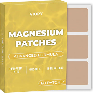 Magnesium Patches (Pack of 60) - 100% Natural Patch for Women and Men | With Calcium, Muscle And Bone Support, Calming, Enhanced Formula