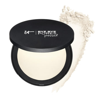 IT Cosmetics Bye Bye Pores Pressed Finishing Powder - Universal Translucent Shade - Contains Anti-Aging Peptides, Hydrolyzed Collagen & Antioxidants - 0.31 oz IT CosmeticsBuy Supplements Australia