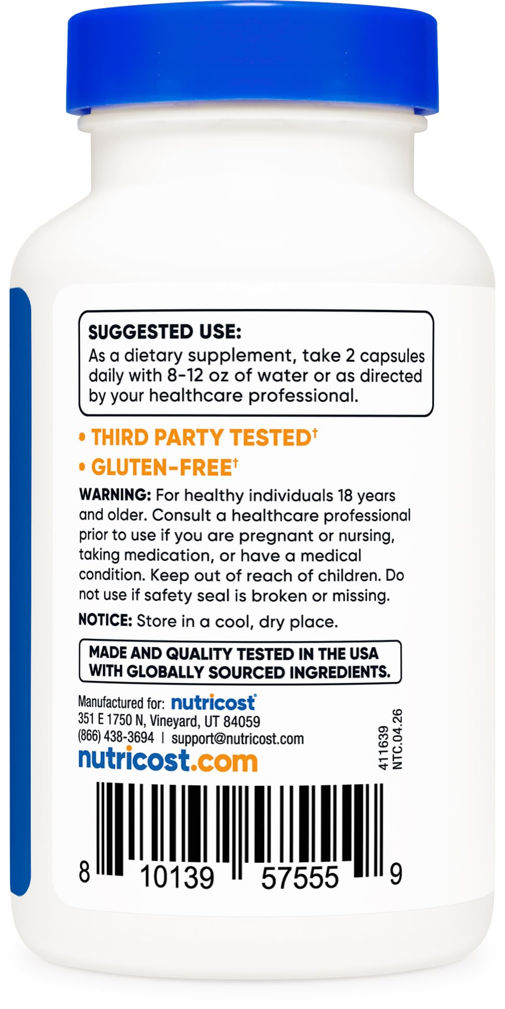 Nutricost NAD+ Supplement 1,000mg per Serving, 120 Capsules, 60 Servings | Nicotinamide Adenine Dinucleotide, Gluten-Free, Vegan