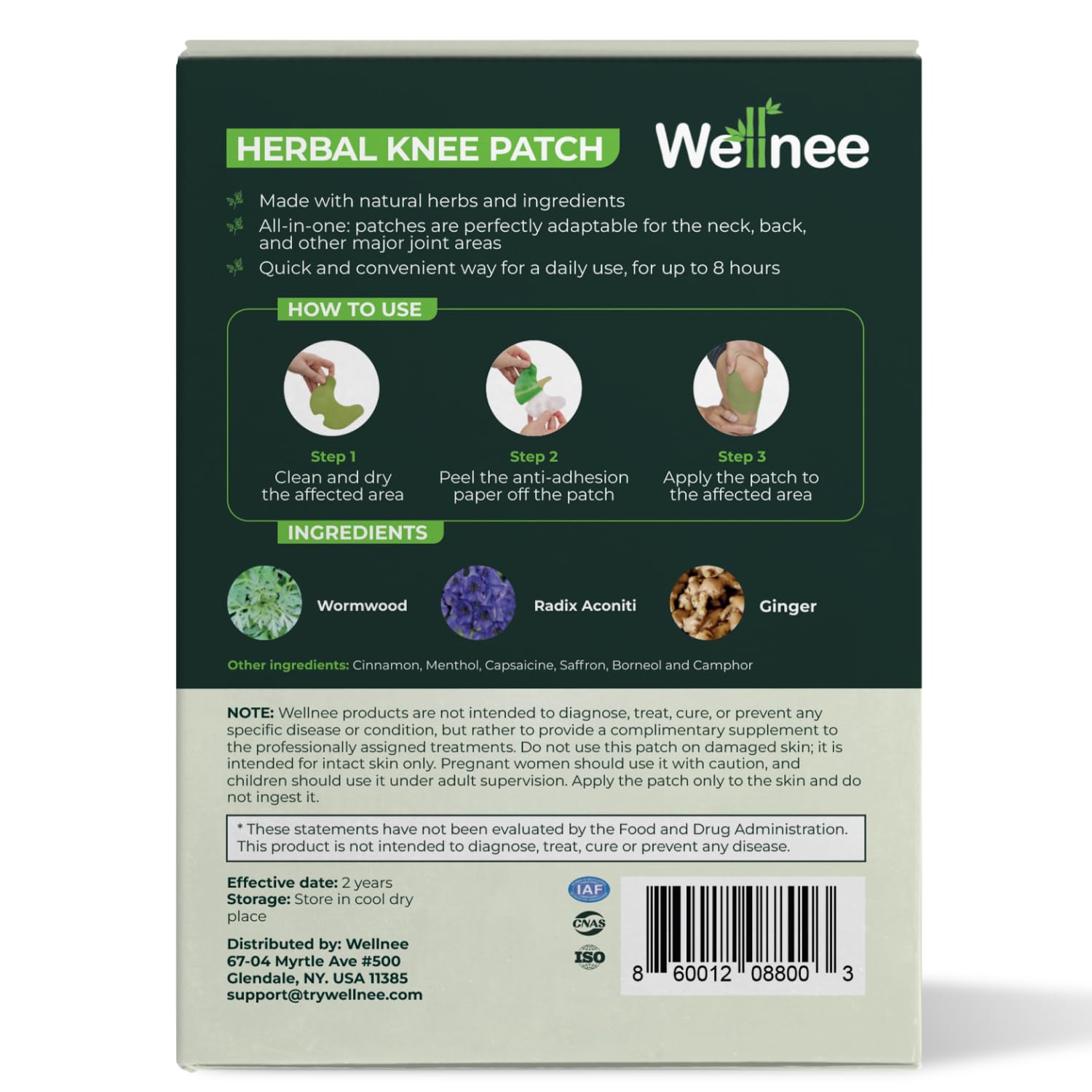 Wellnee Knee & Joint Wellness Bundle – Herbal Patches (30 pcs) & Support Capsules (90 servings)